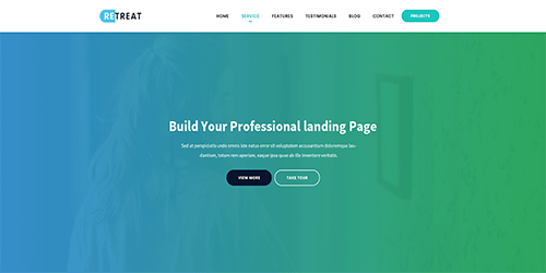 Retreat Multipurpose Landing Page - Uisumo