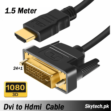 Full HD 1080P HDMI to DVI-D Video Adapter Cable Gold Plated
