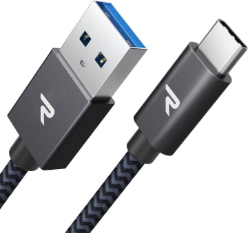 Rampow USB-A to USB-C Cable 9.8ft (3m) Grey QC 3.0 Rapid Charge, USB 3.1 Gen 1, 5Gbps Data, Compatible with iPhone 17/16/15, Samsung Galaxy, iPad... - alternate view