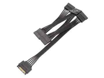 SATA 15pin 1 to 5 Power Splitter Cable 2Ft, Expand Power for Multiple HDD Har...