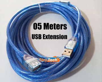SkyTech USB 2.0 Extension Cable Male to Female Crystal 4.5m - High-Speed Data...