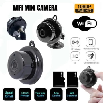 SkyTech Mini WiFi Full HD Camera Wireless CCTV Security Cam with Mic & Night ...