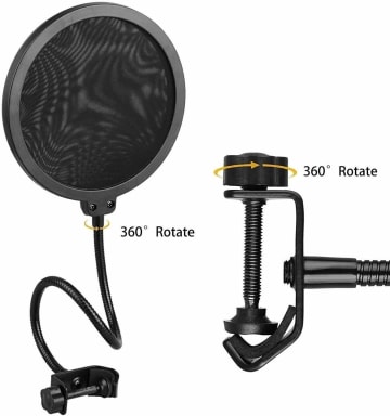 Professional Condenser Microphone Kit with Pop Filter & Adjustable Arm Scissor Stand for Studio Recording thumbnail 3