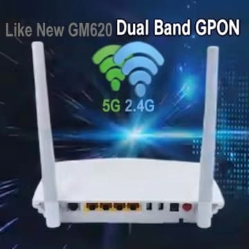 Like New GM620 GPON ONU FTTH Dual Band 1GE 3FE 2.4G/5G WiFi Router for High-S...