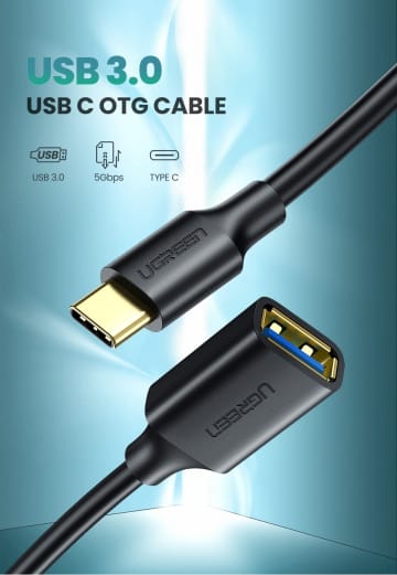 UGreen USB C OTG Adapter Cable, Type C Male to USB 3.0 Female, 5Gbps High Speed Data Transfer Cable thumbnail 3