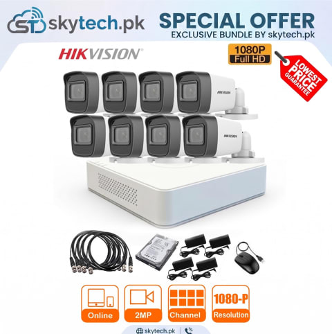 Hikvision 8 Camera 1080P Full HD Security CCTV Package