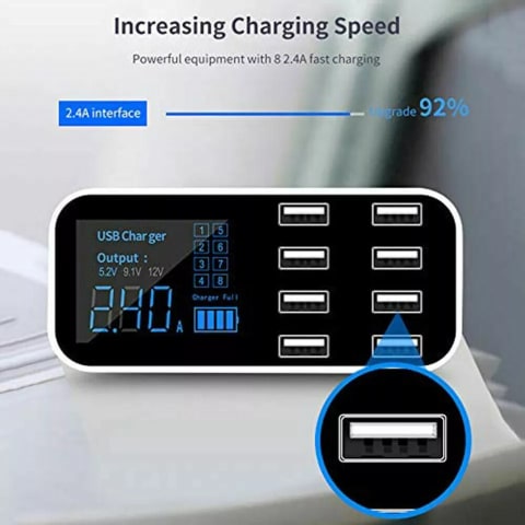 Ultimate 8-Port Desktop USB Charger Charging Station Hub