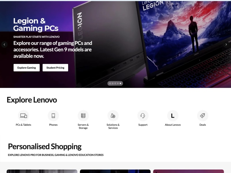 Lenovo Singapore - E-Commerce project by Umar Jamil