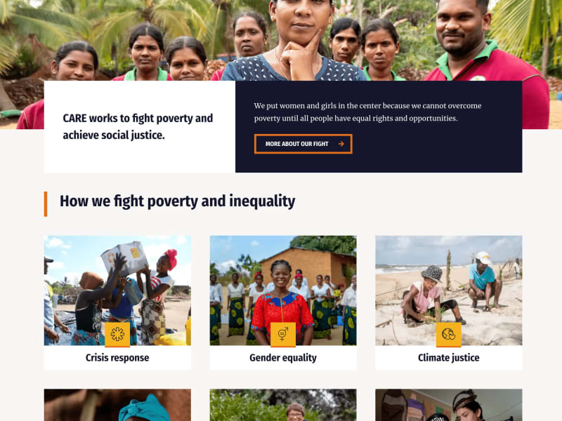 Care International - NGO Website project by Umar Jamil