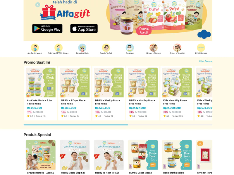 Grouu Baby Foods - E-Commerce project by Umar Jamil