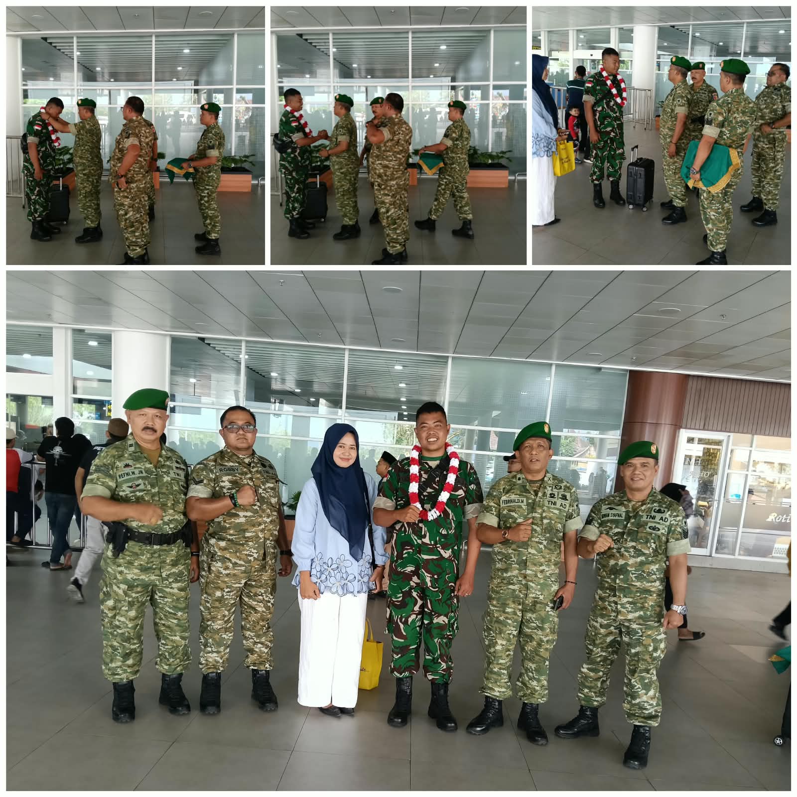 Kodim 0312/Padang Sambut Kepulangan Serka Yudha Patria Jianda Usai Tuntaskan Tugas Satgas Pamtas RI-PNG di Papua