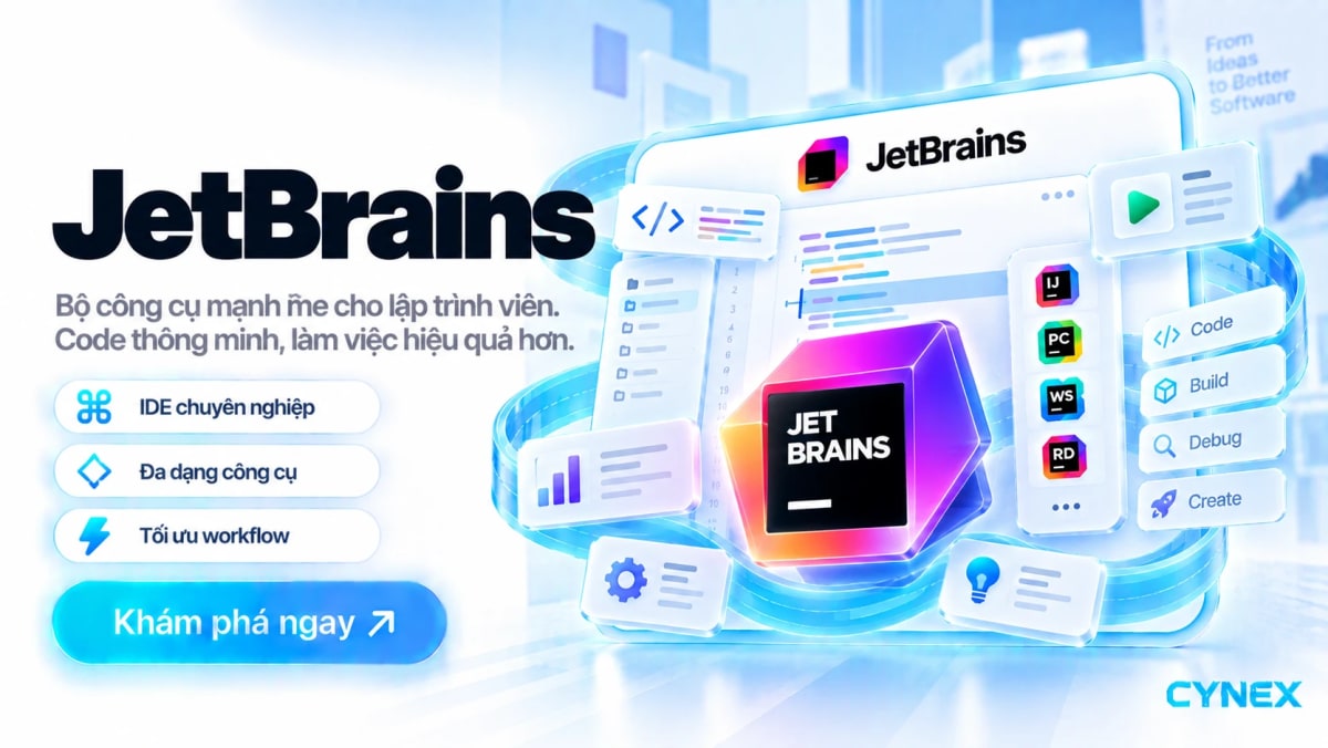 Trọn bộ công cụ lập trình Jetbrains 12 tháng