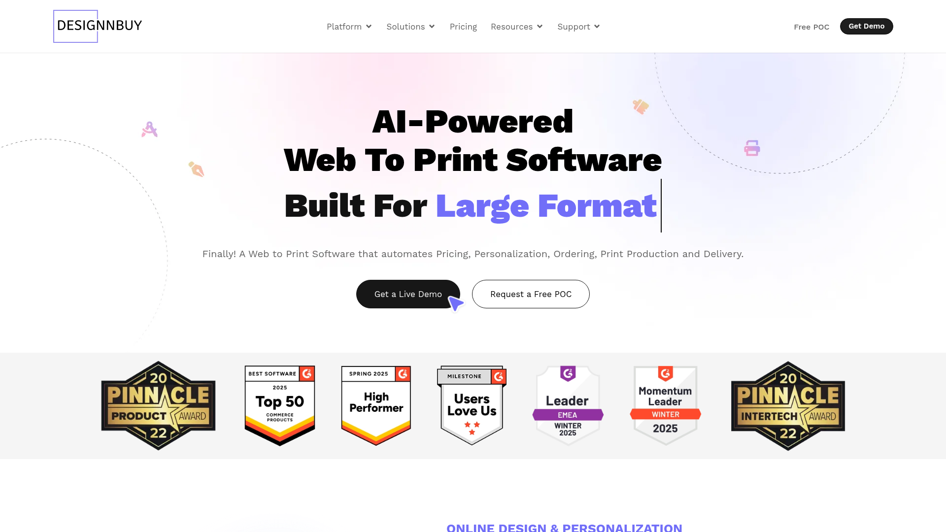 DesignNBuy - AI Tool for Web to Print