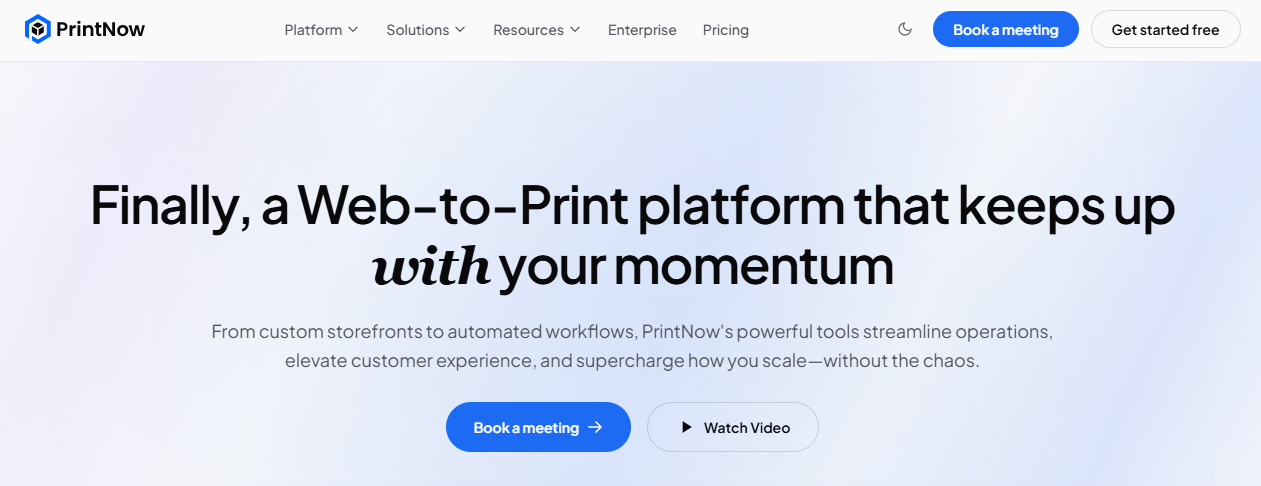 web to print solutions - PrintNow