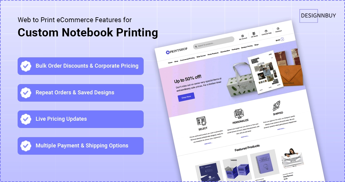 Web to Print eCommerce Features for Custom Notebook Printing Success