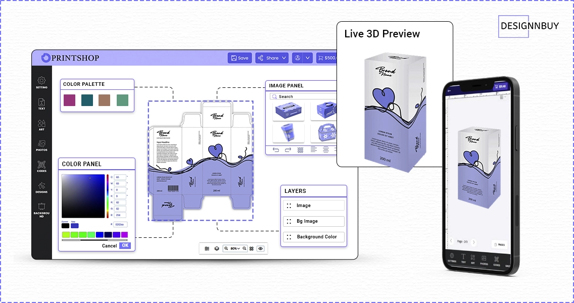 Impression of DesignNBuy's Web to Pack Solution | DesignNBuy