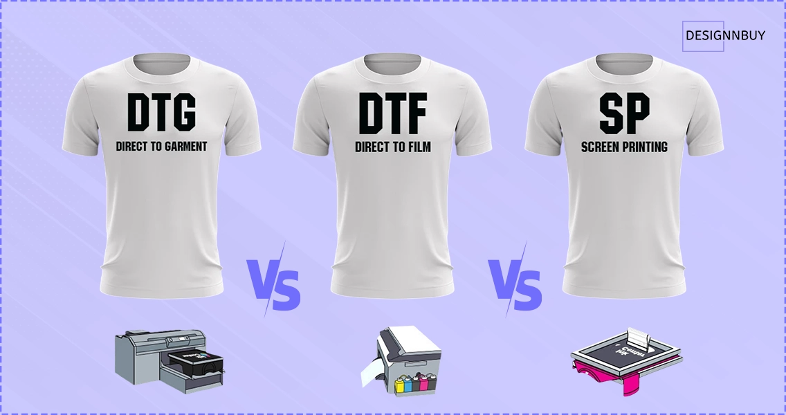 Screen Printing vs. DTG vs. DTF: When Does Screen Printing Win | DesignNBuy
