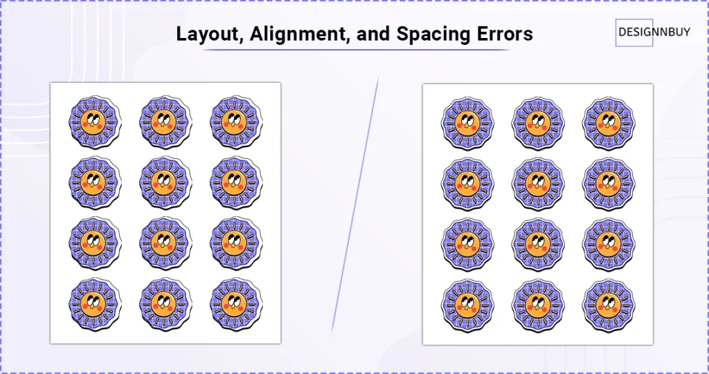 Layout, Alignment, and Spacing Errors - Bulk Printing Errors