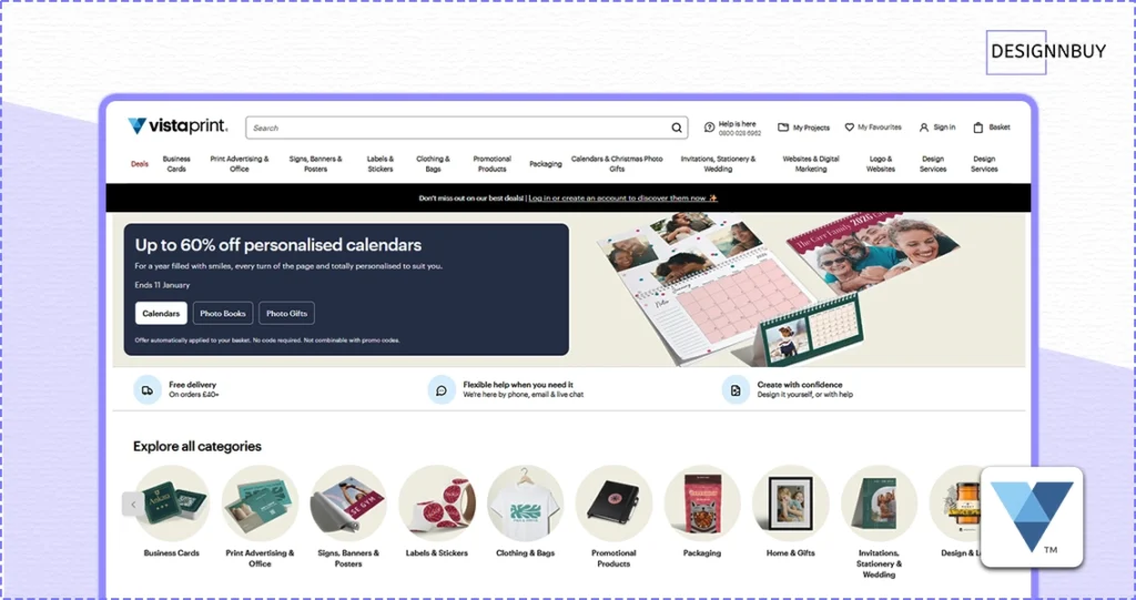 Vistaprint UK - Best Online Printing Businesses in UK 2026 - DesignNBuy
