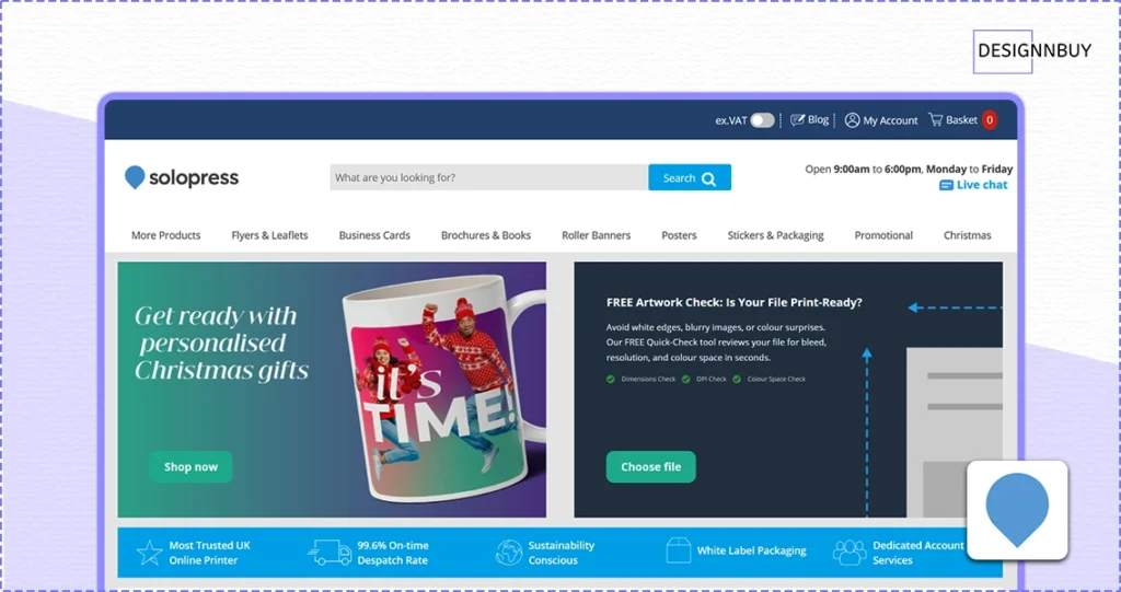 Solopress- Best Online Printing Businesses in UK 2026 - DesignNBuy