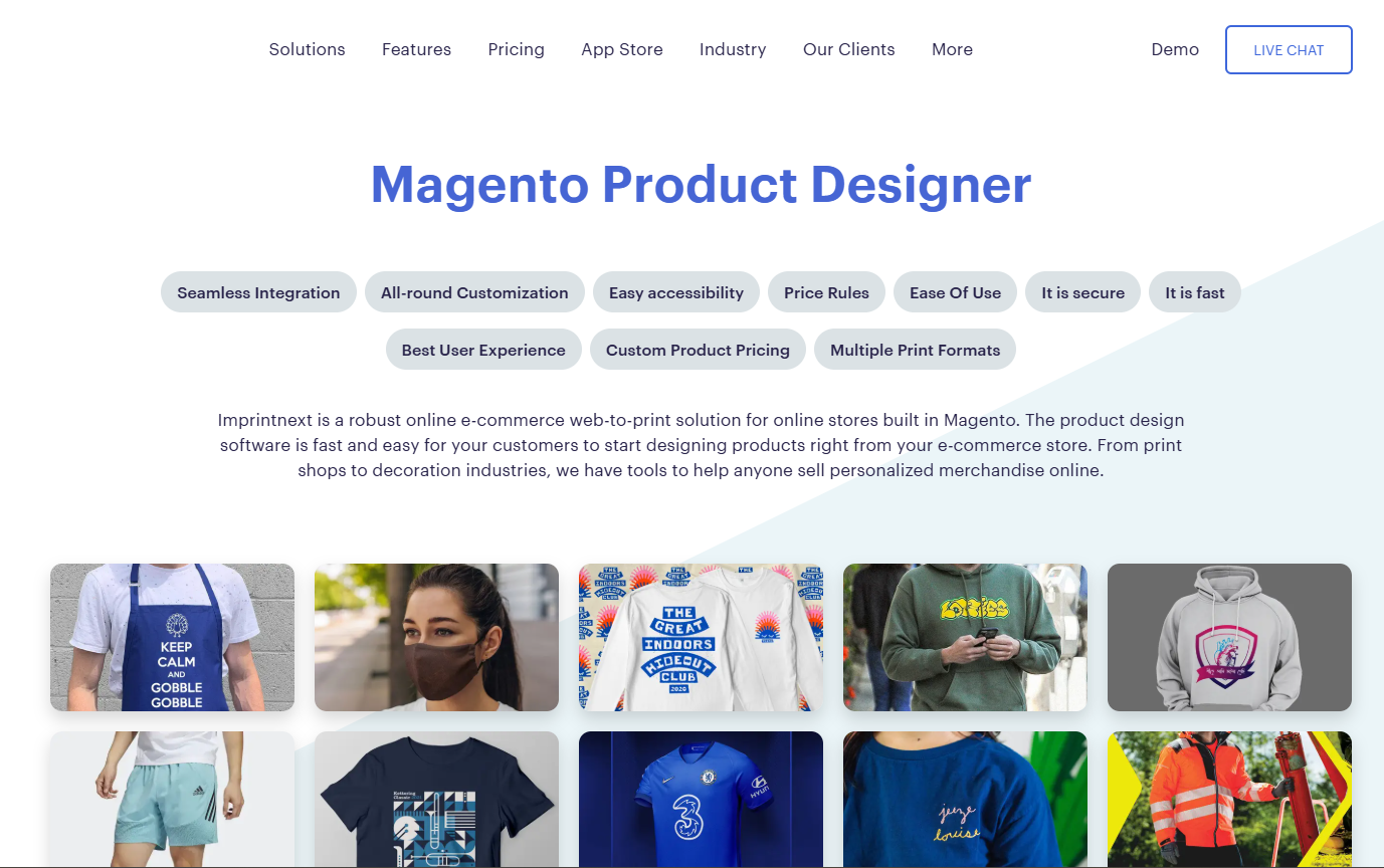 ImprintNext is a web-to-print Magento product designer|DesignNBuy