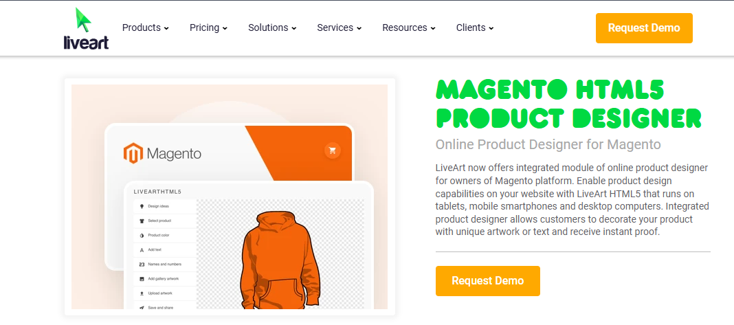 LiveArt is an HTML5-based product designer|DesignNBuy