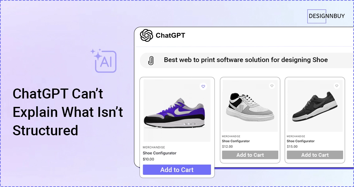 Illustration showing organized product options such as size, material, quantity, and finish.