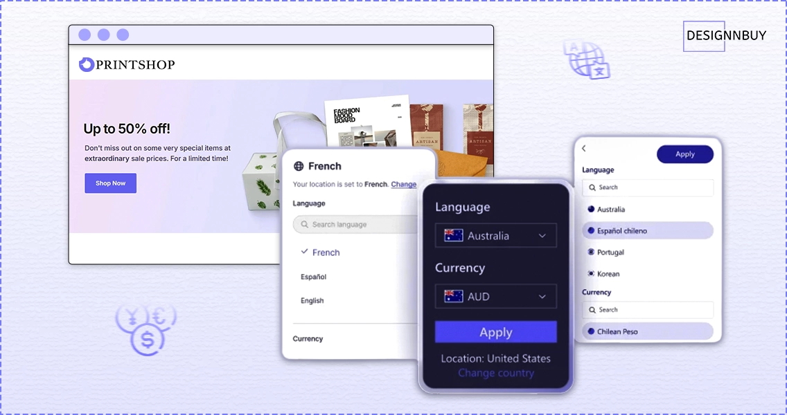 Why Multi-Language and Multi-Currency Support Matters for Canadian Web-to-Print Storefronts | DesignNBuy