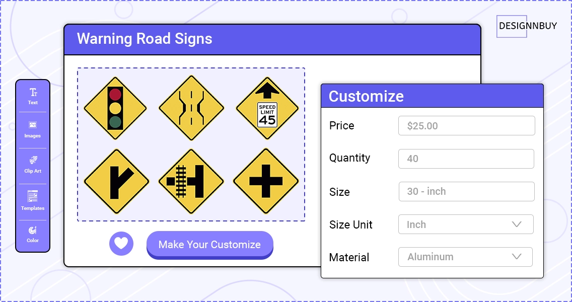 Warning Road Signs | Designnbuy sign designer