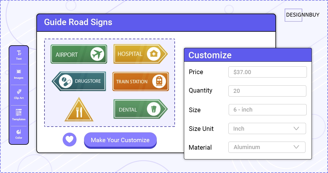 Guide Road Signs | Designnbuy sign designer