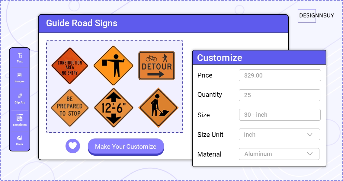 Construction Road signs | Designnbuy sign designer