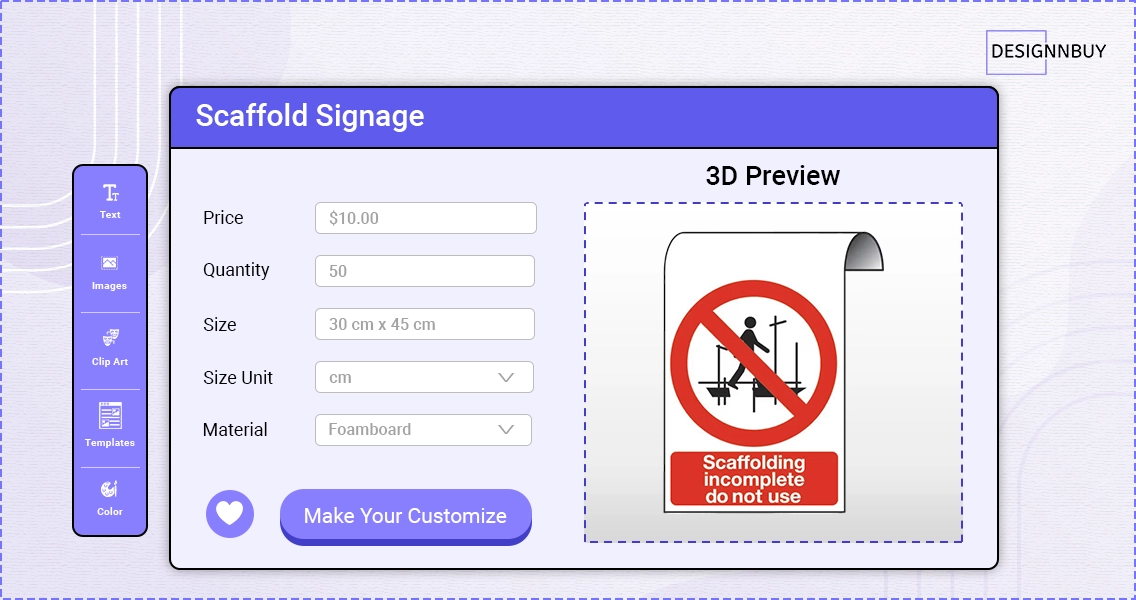Scaffold Signage | Designnbuy web to print
