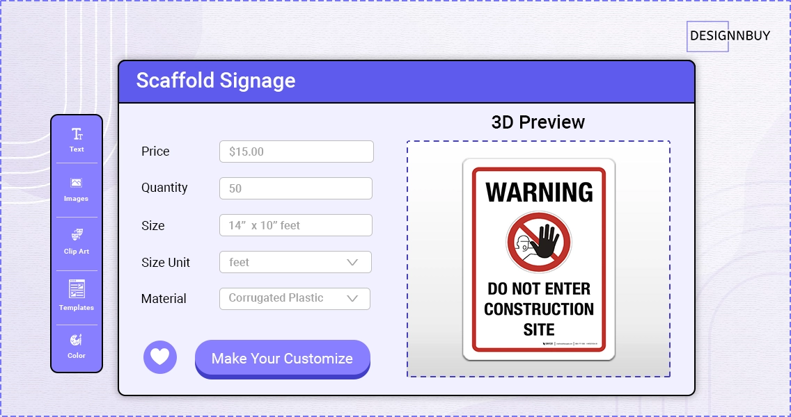 Construction Warning Signs | Designnbuy web to print