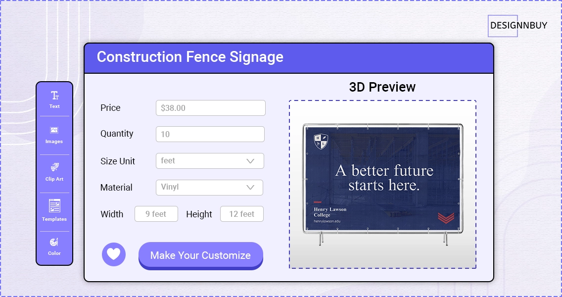 Construction Fence Signage | DesignNbuy web to print