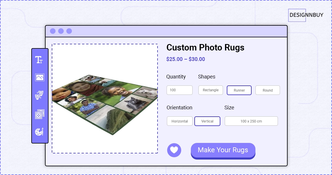 Custom Photo Rugs | Designnbuy web to print