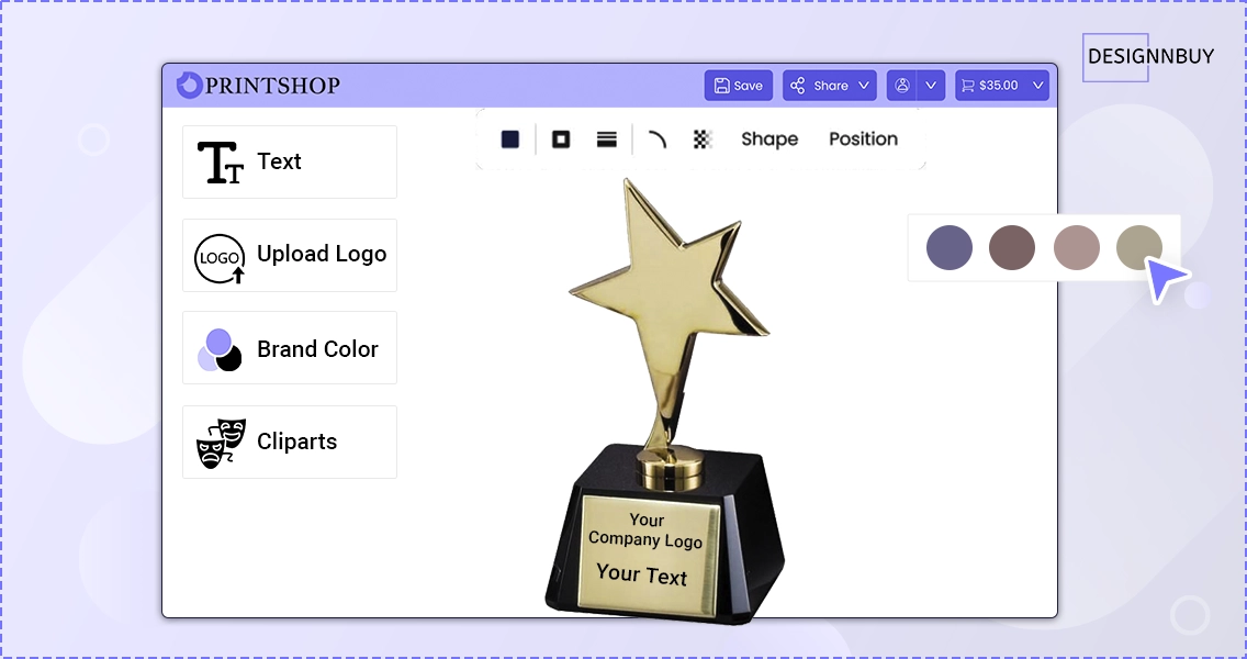 Get the best trophy design software for offering personalization | DesignNBuy