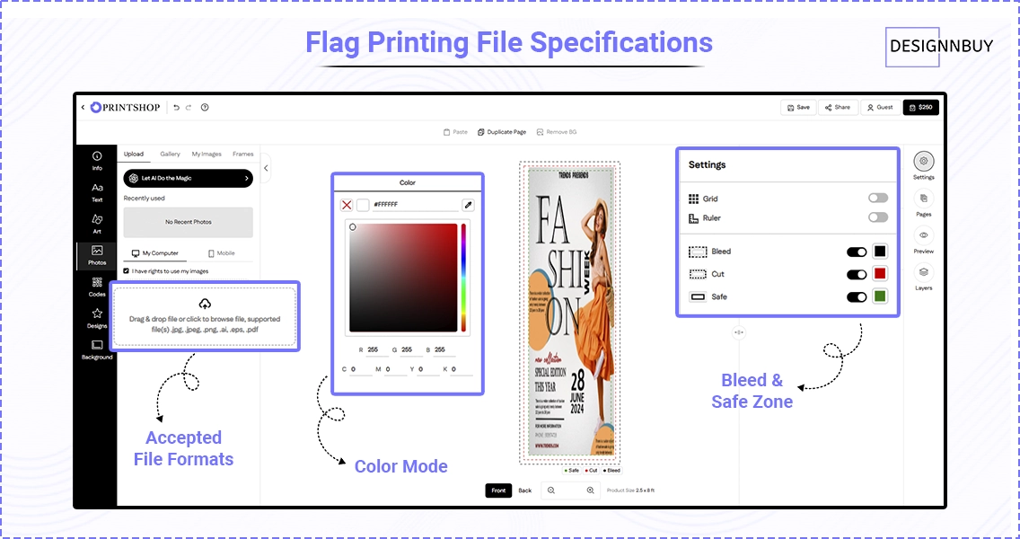 Flag Printing File Specifications What To Tell Your Customers