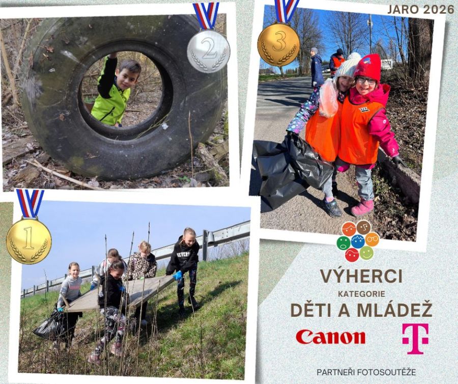 Ukliďme Česko - fotosoutěž děti jaro výherci