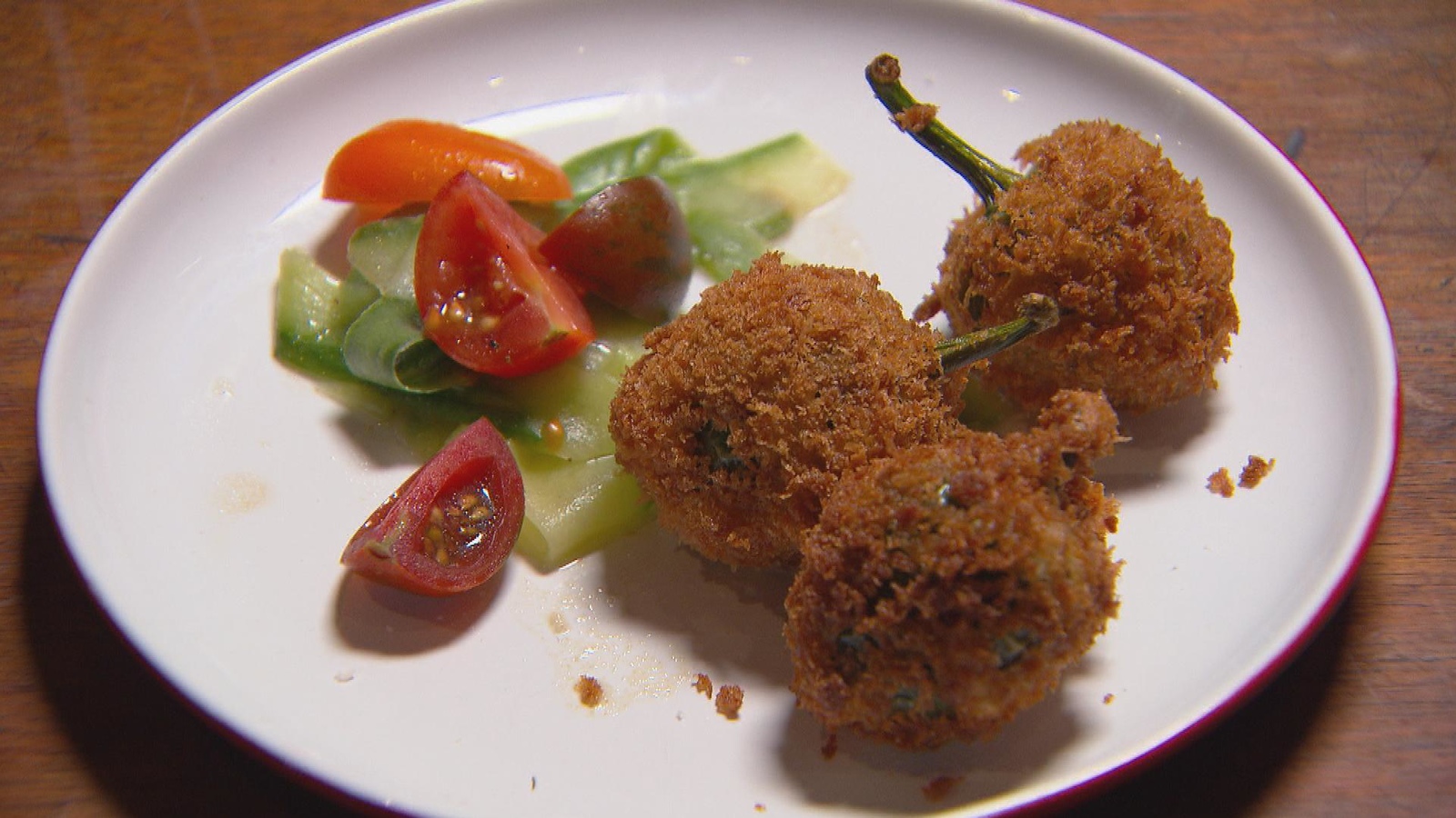 Goat's Cheese Stuffed Chilli Peppers MasterChef Australia W Channel