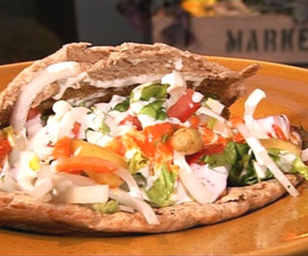 Lamb kebabs with pickled chillies Good Food Channel