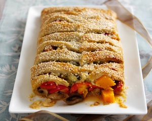 Cheddar, vegetable and chestnut plait  Good Food Channel