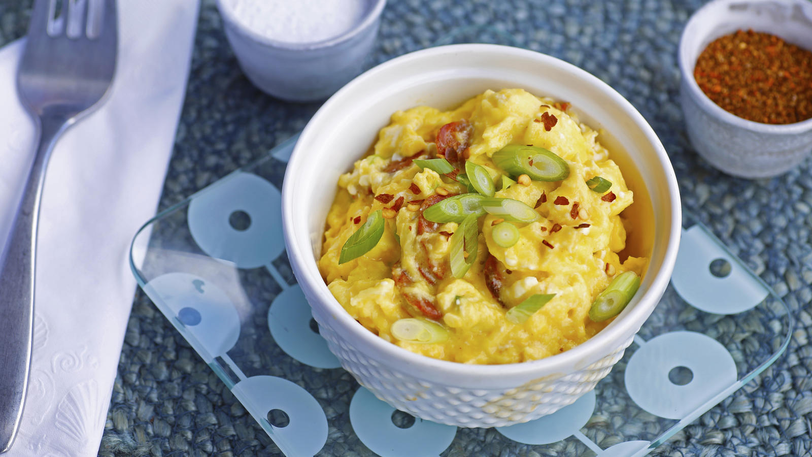 Masala scrambled eggs Good Food Channel