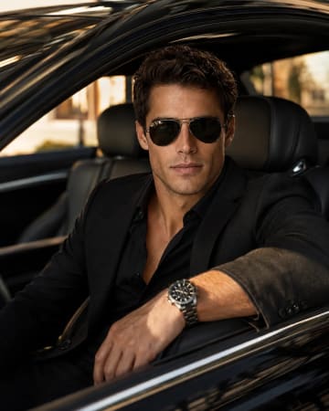 Luxury Car Golden Hour Editorial Portrait Prompt
