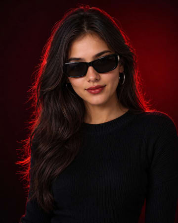 Cinematic Burgundy Fashion Portrait Prompt for AI
