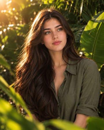 Tropical Jungle Golden Hour Portrait