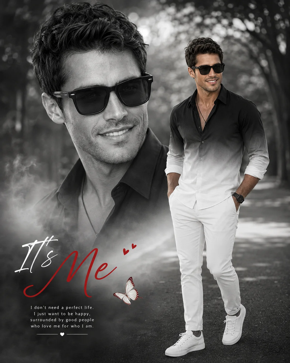 Limitless Red Brush Men’s Fashion Poster AI Prompt AI generated prompt preview