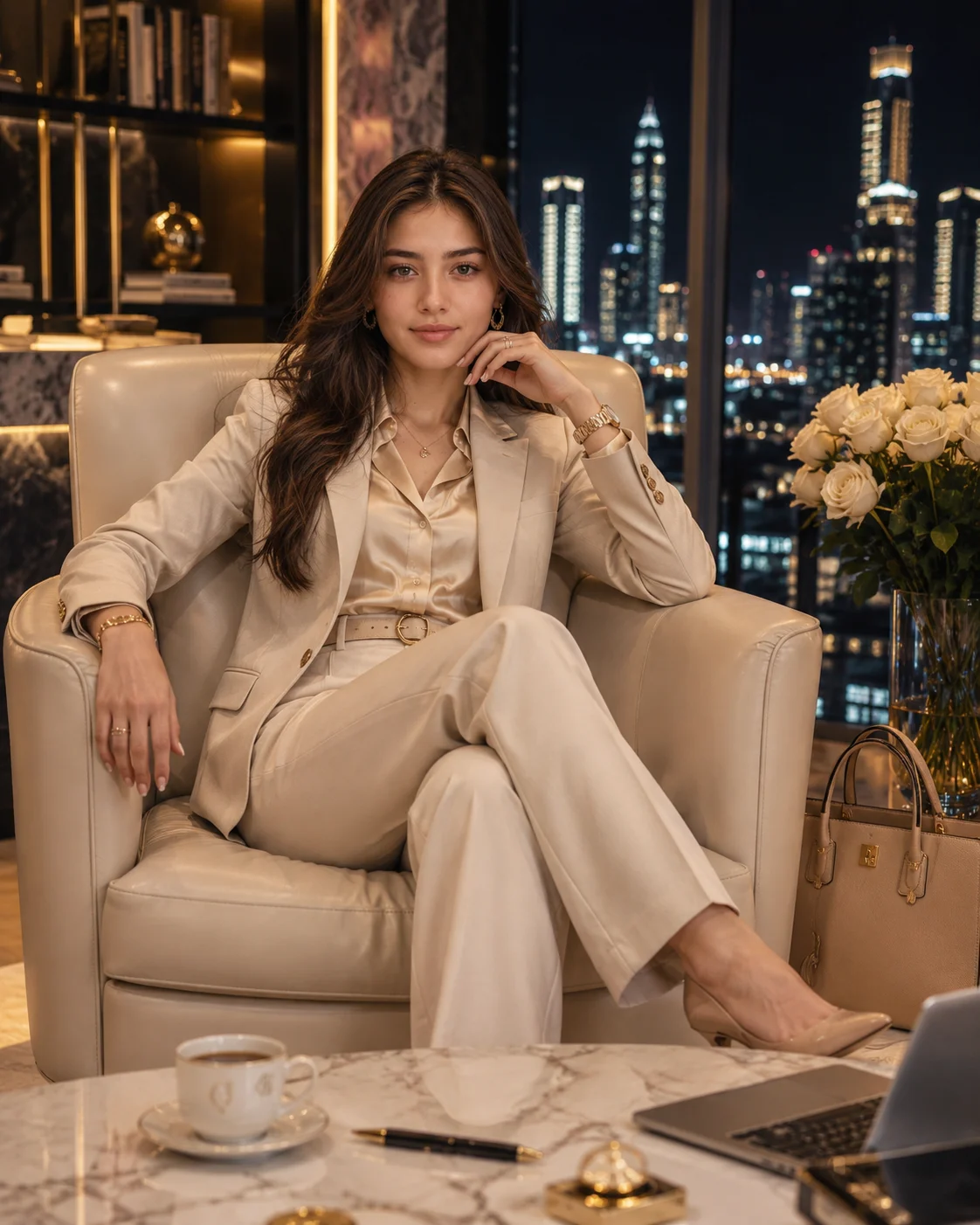 Luxury Executive Fashion Portrait AI Prompt