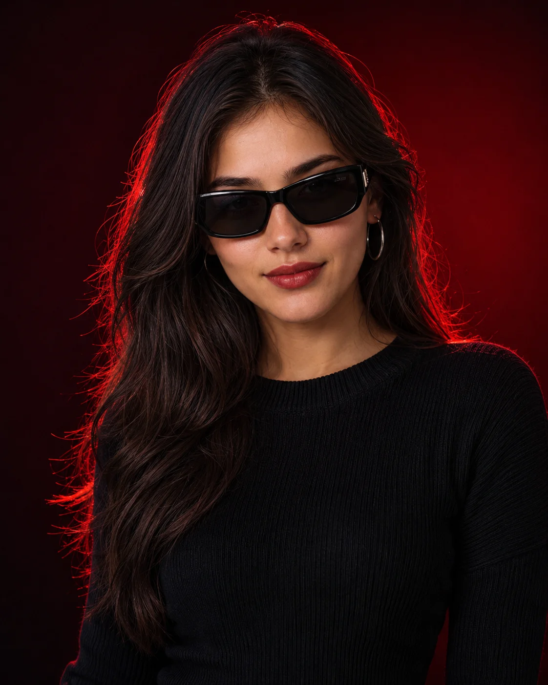Cinematic Burgundy Fashion Portrait Prompt for AI AI generated prompt preview