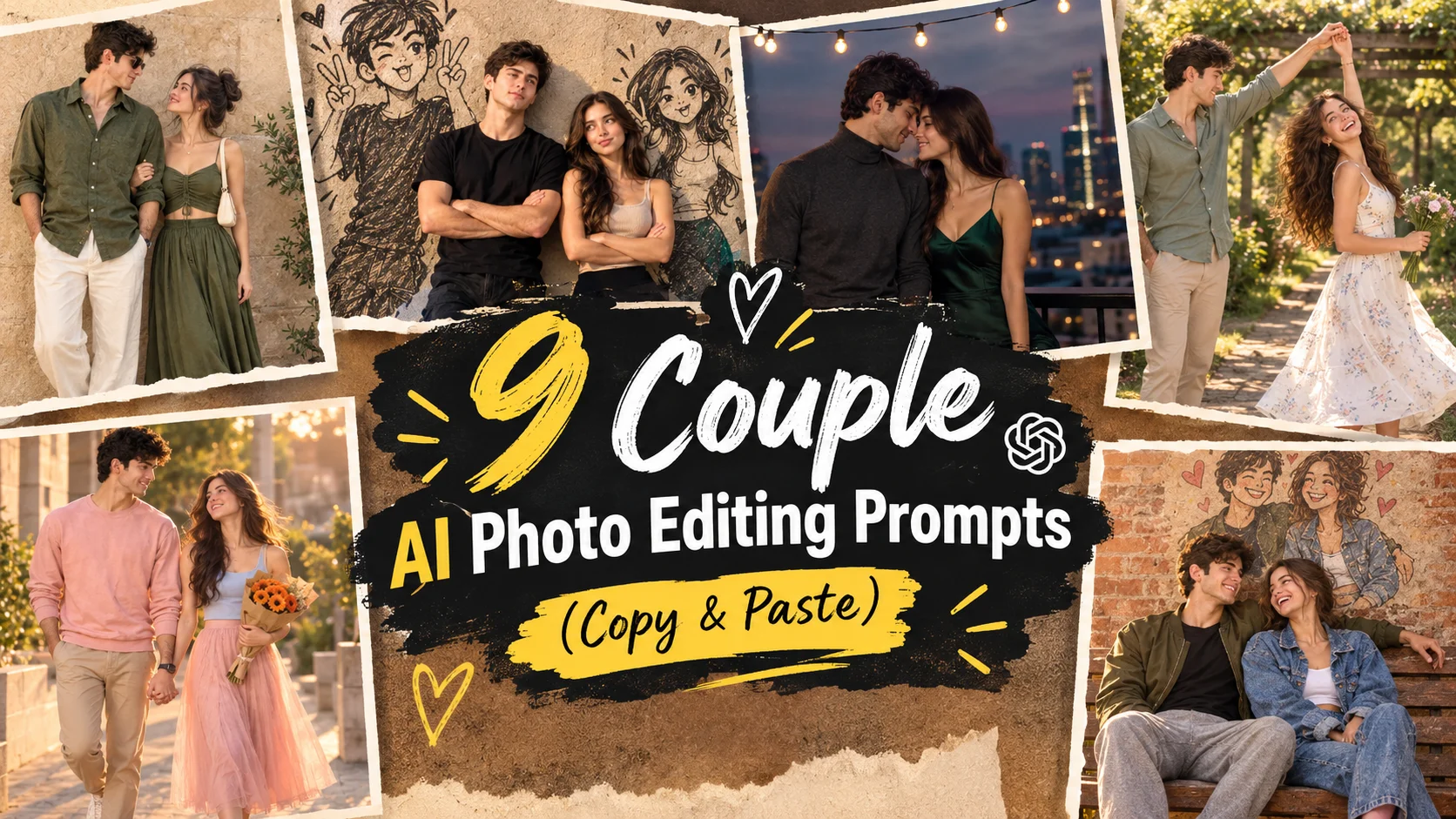 9 Couple AI Photo Editing Prompts (Copy & Paste)