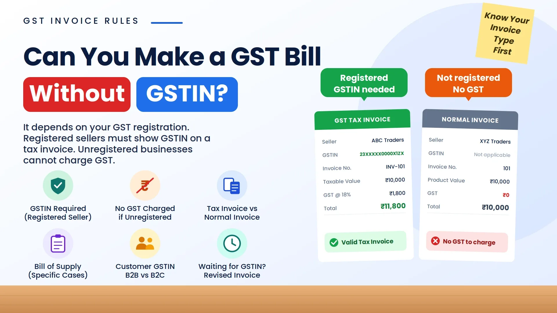 Can You Make a GST Bill Without a GSTIN?